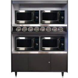 All State AS492-8-MT Double Shelf Middle Tray 4-Receptacles Condiment Stand Lighted