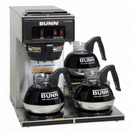 Bunn VP17-3 Stainless Steel Pourover Brewer w/ 3 Lower Warmers