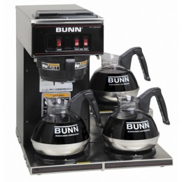 Bunn VP17-3 Low Profile Pourover Coffee Brewer w/ 3 Warmers