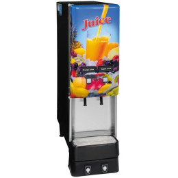Bunn 37900.0044 JDF-2S Silver Series Two Flavor Cold Beverage System with Lighted Juice Graphic ADA Kit