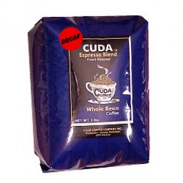 Cuda Coffee Decaf Espresso Blend Fresh Roasted Drip Ground Gourmet 5lb