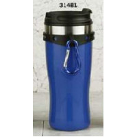 European Gift 314BL Blue Tumbler with Hang Clip & Screw Lid 16 oz