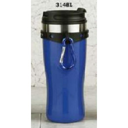 European Gift 314BL Blue Tumbler with Hang Clip & Screw Lid 16 oz
