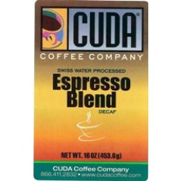 Cuda Coffee Espresso Blend Decaffeinated 1lb