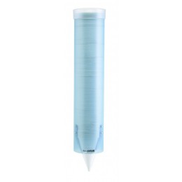 Frosted Blue Plastic Cup Dispenser - 4 to 10 oz. cups or cones
