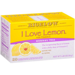 Bigelow Herb I love Lemon Tea Bag, 6 Boxes of 28 Tea Bags, 168 Total